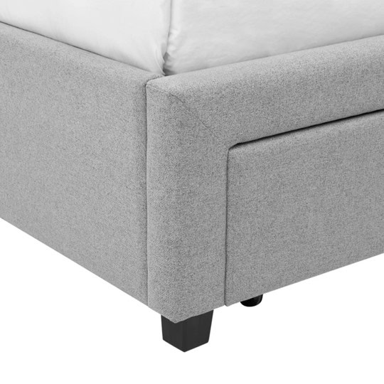 Hove 4ft6 Four Drawer Bedframe - Grey - Image 4