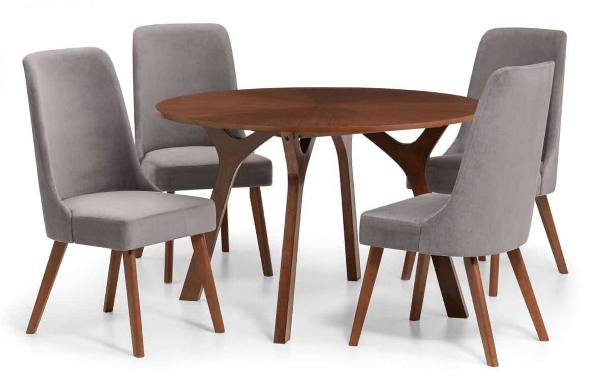 Arandal Round Dining Table - Walnut - Image 6