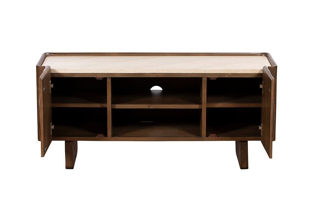 Baker Furniture Ida TV Unit - Faux Travertine - Image 3