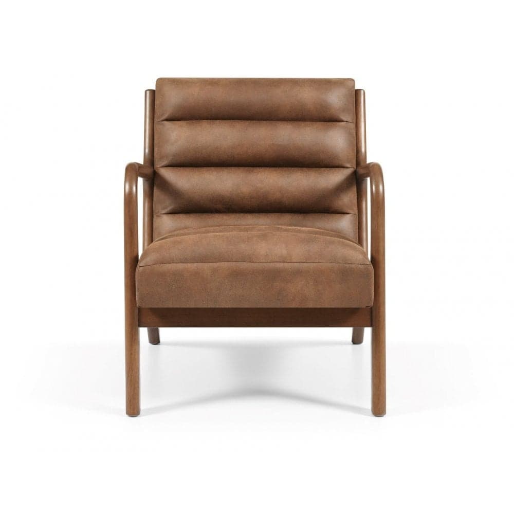 Inca Armchair - Brown PU Leather - Image 3