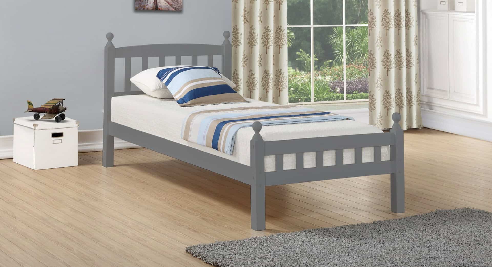 Jennifer 3ft Contract Bedframe in Grey