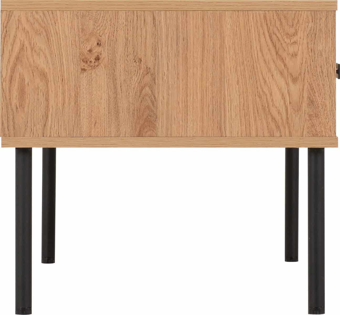 Leon 2 Drawer Coffee Table - Medium Oak Effect - Image 5