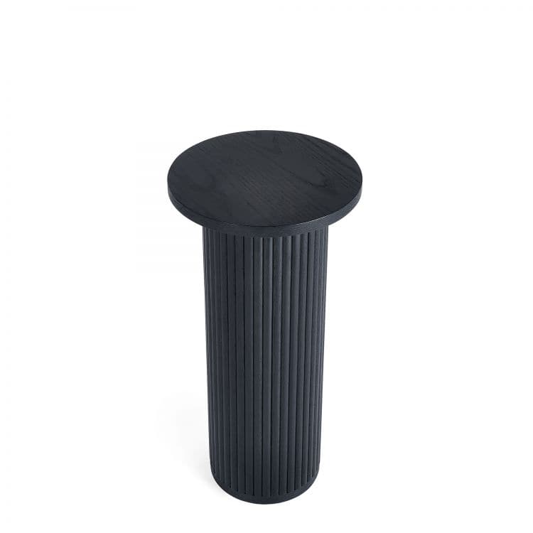 Louanne Fluted Drinks Table - Black - Image 5