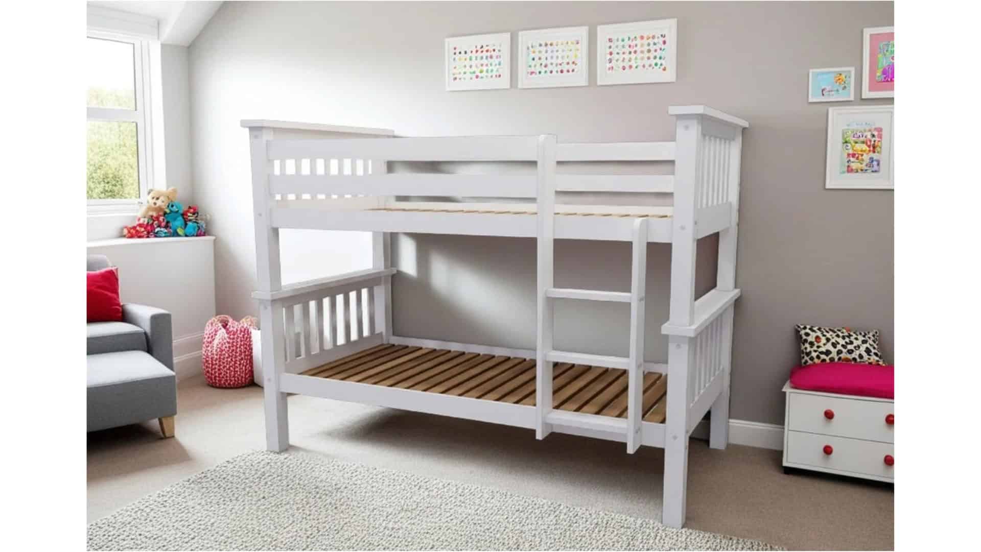 Lucca Adults Bunk Bed – White