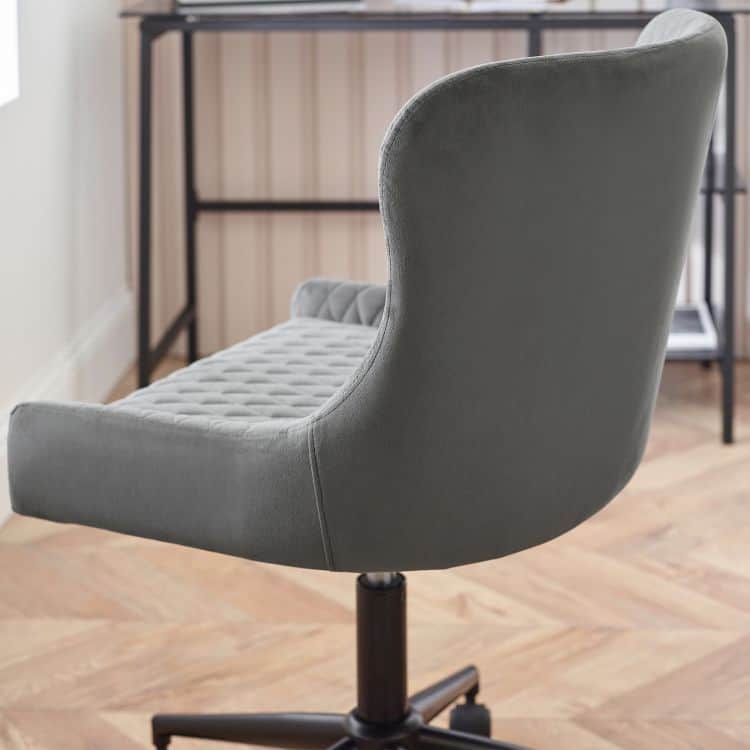 Watson Office Chair - Grey Velvet - Image 2
