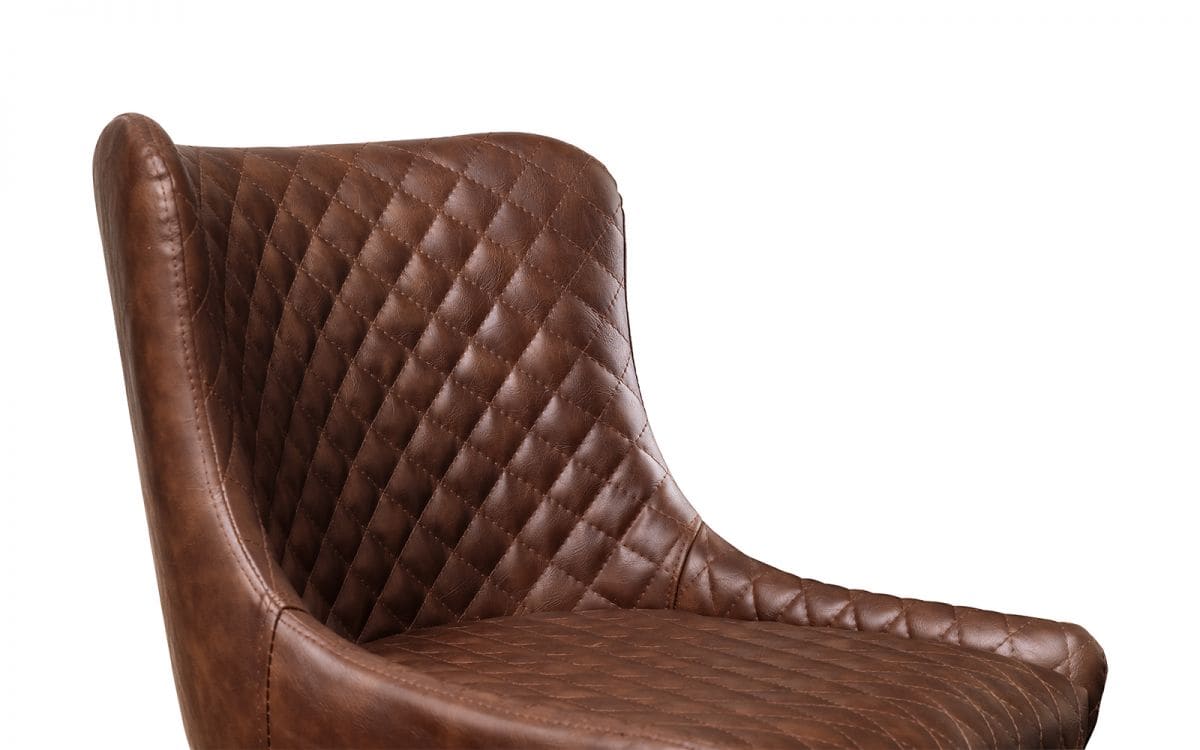 Watson Bar Stool - Brown Faux Leather - Image 4