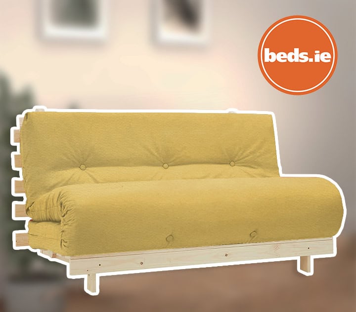 4ft6 Mito Futon Bed with Ochre Mattress