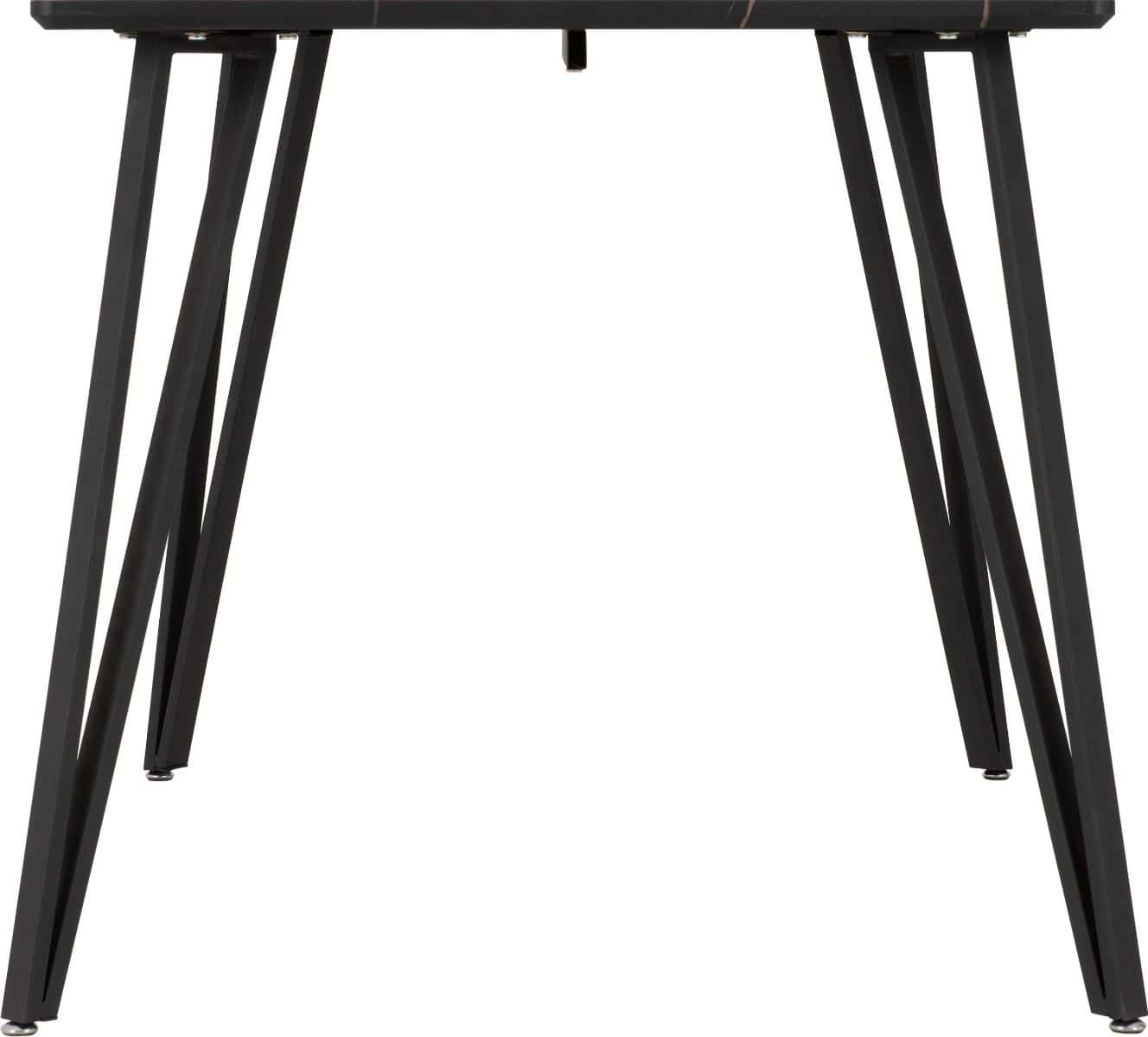 Marlow Dining Table - Black Marble/Black - Image 3