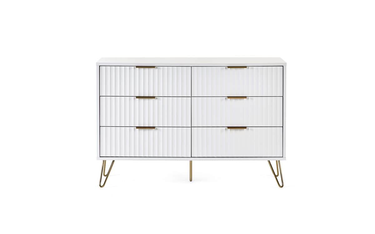 Murphy 5 Drawer Chest - Matte White - Image 4