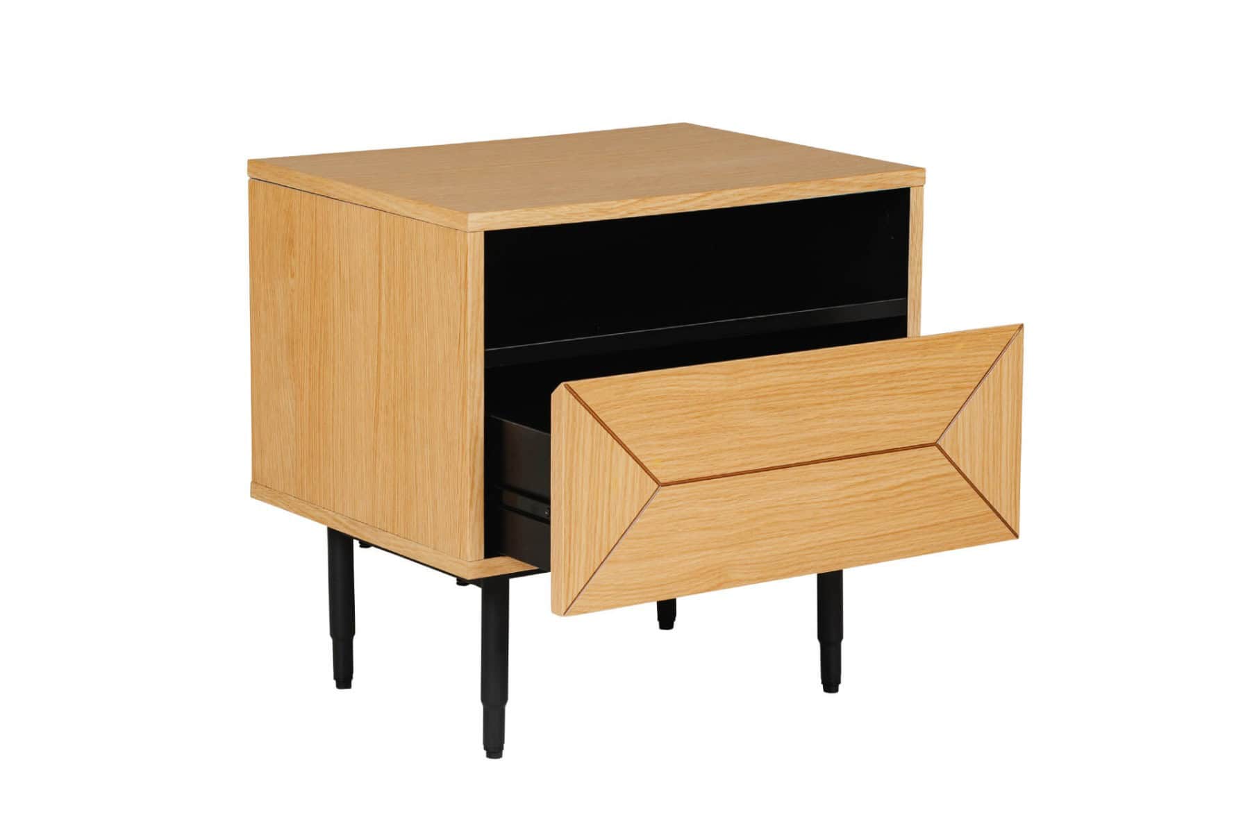 Nate Bedside Table Natural - Oak - Image 2