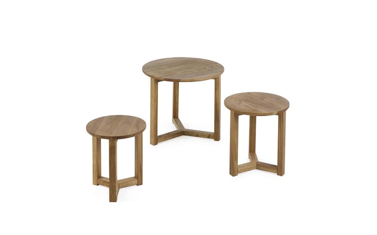 Nidal Nest of Tables - Oak - Image 5