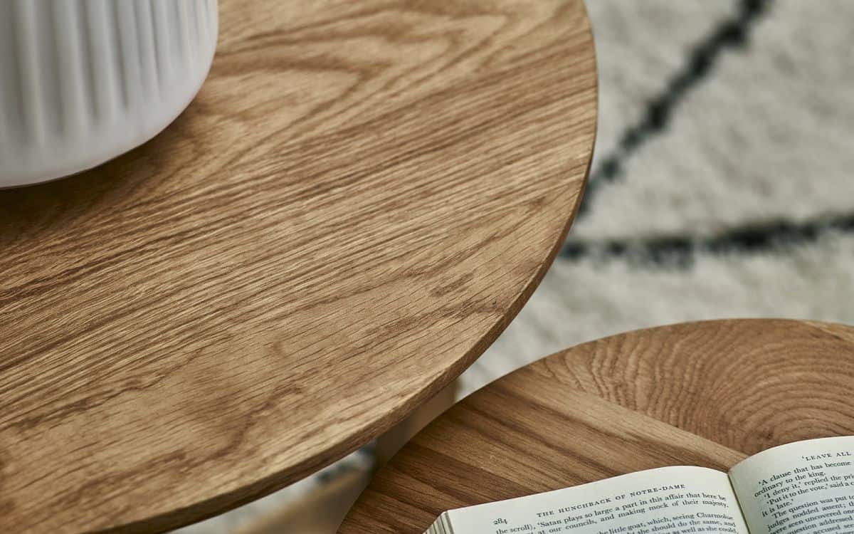 Nidal Nest of Tables - Oak - Image 2