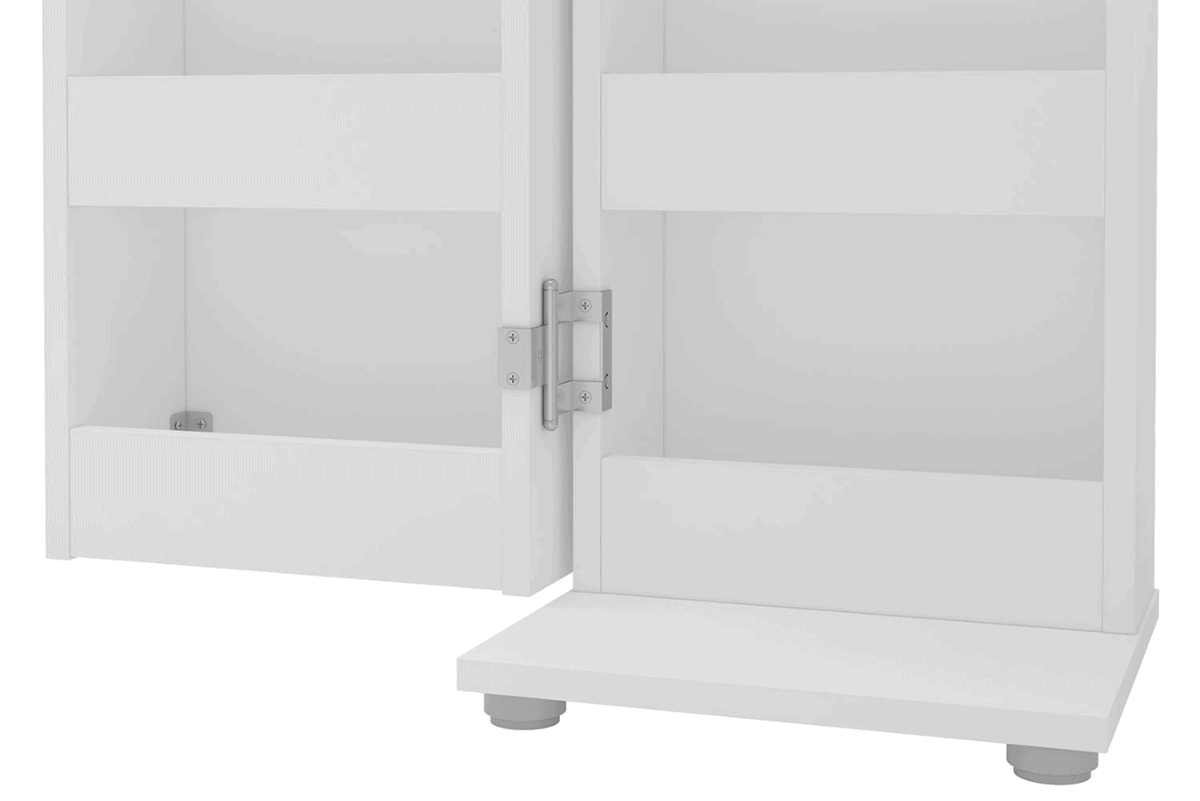 Olivia Corner Dressing Table with Storage - White - Image 5