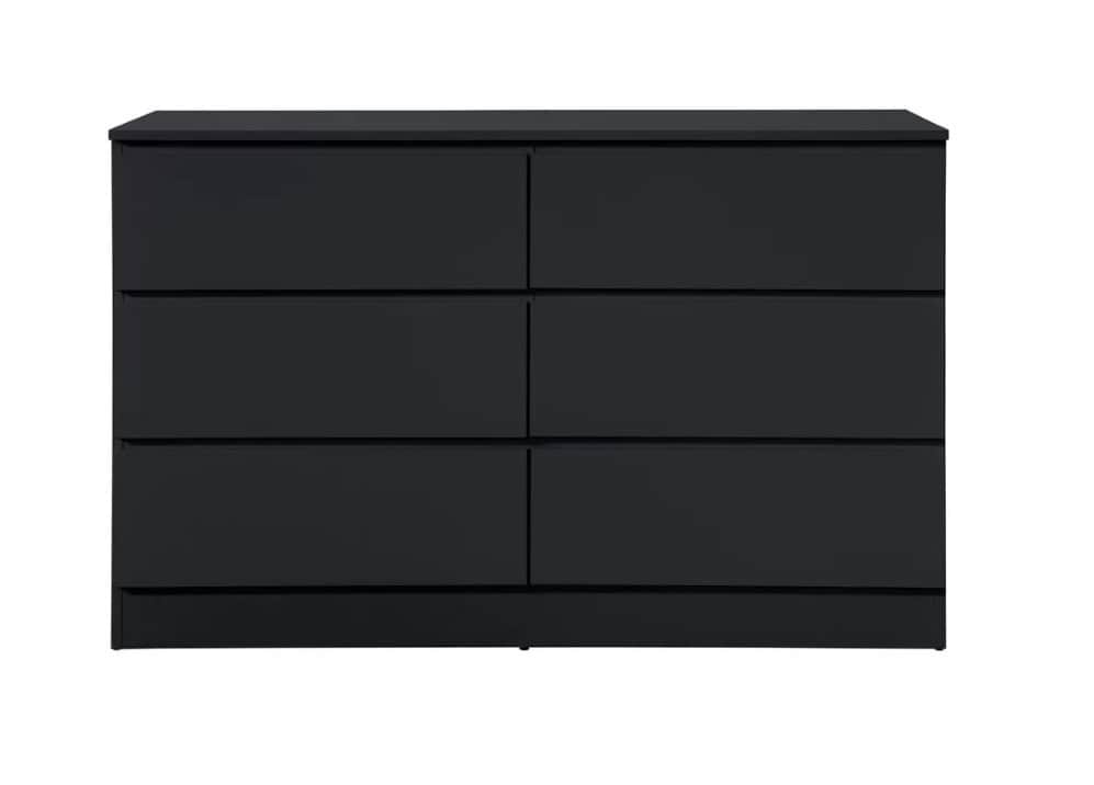 Oslo 6 Drawer Chest - Black - Image 4