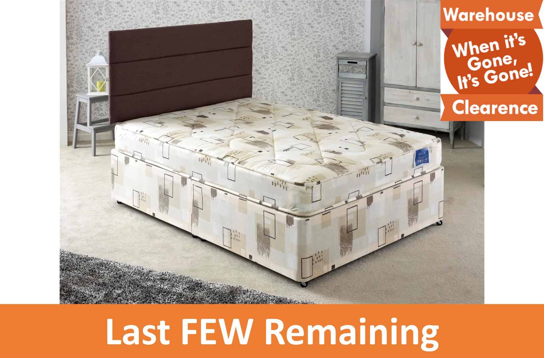 Apollo Plato 4ft Cream & Brown Mattress with Matching Divan Base - Image 2