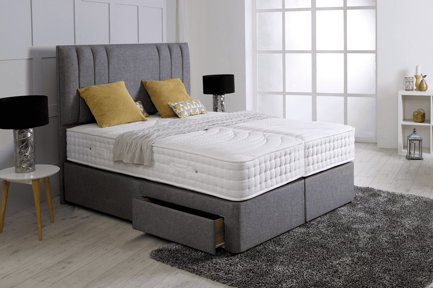 Healthbeds 6ft Latex Gel 2000 Ultimate 2 Drawer Zip & Link Divan Bed - Image 2