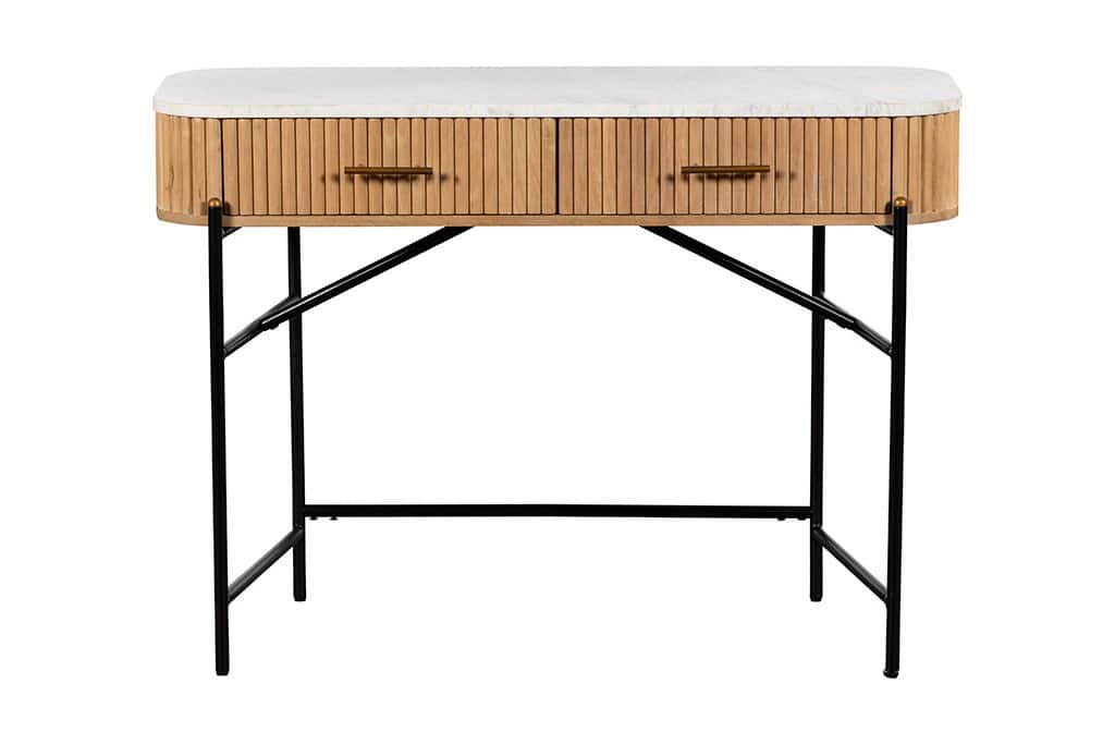 Baker Furniture Reed Dressing Table - Mango Wood - Image 2