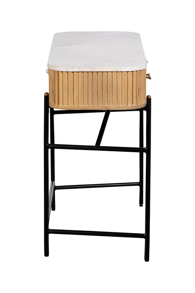 Baker Furniture Reed Dressing Table - Mango Wood - Image 3