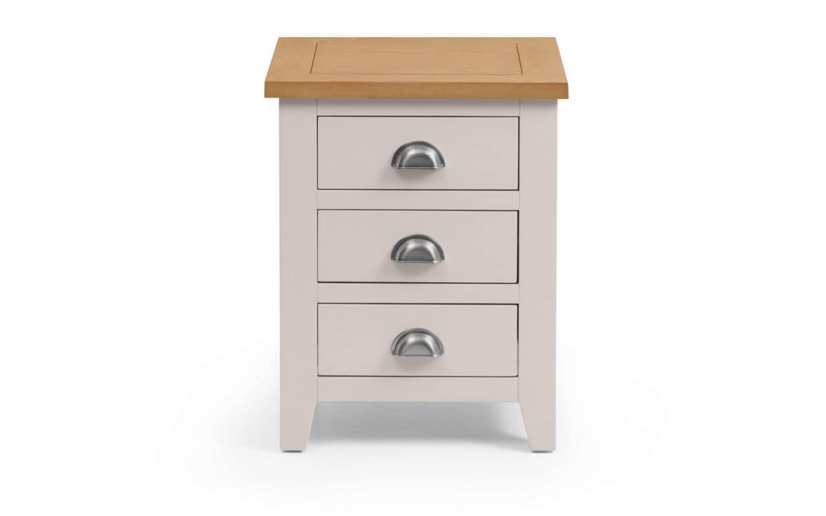 Hayley 3 Drawer  Bedside - Elephant Grey - Image 2