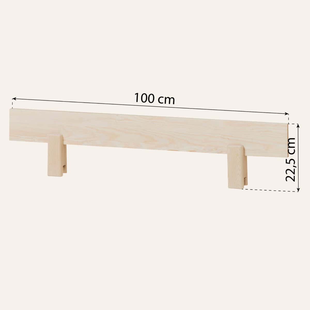 Hoppekids Shorty Daybed with Safety Rail - Natural - Image 6