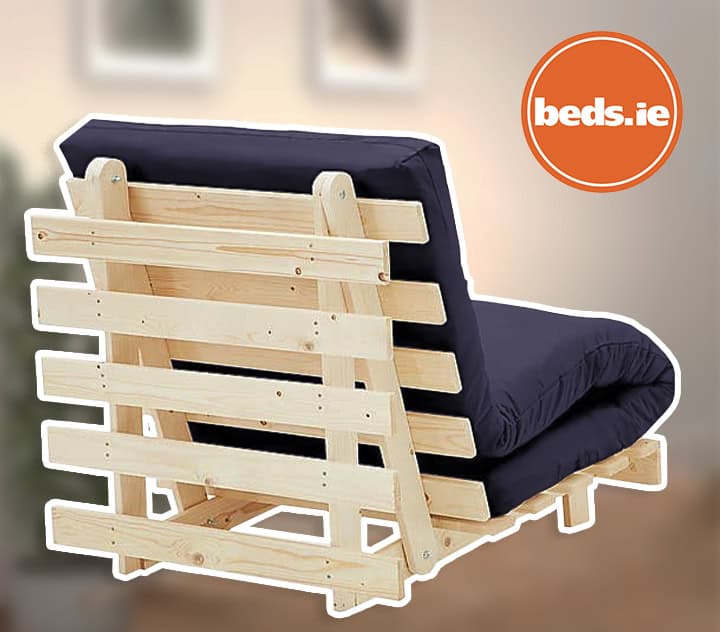 2ft6 Mito Futon Bed with Navy Mattress - Image 4