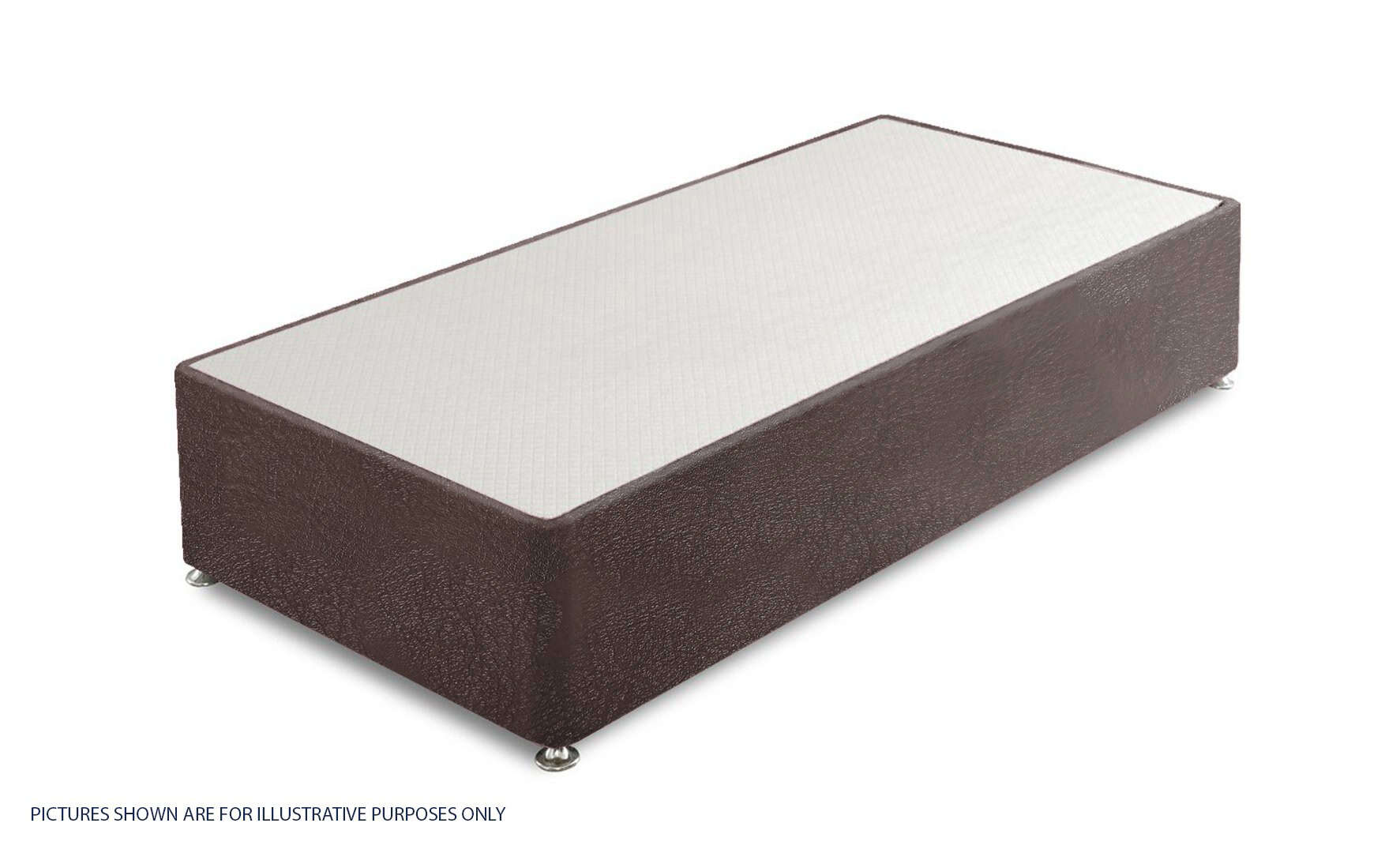 Granada 3ft Divan Base – Brown Faux Leather