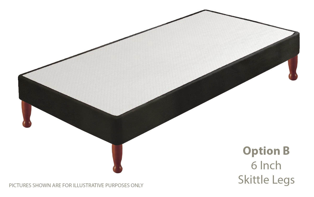 Apollo 2ft6 Velvet Dark Grey Shallow Divan Base on Legs - Image 2