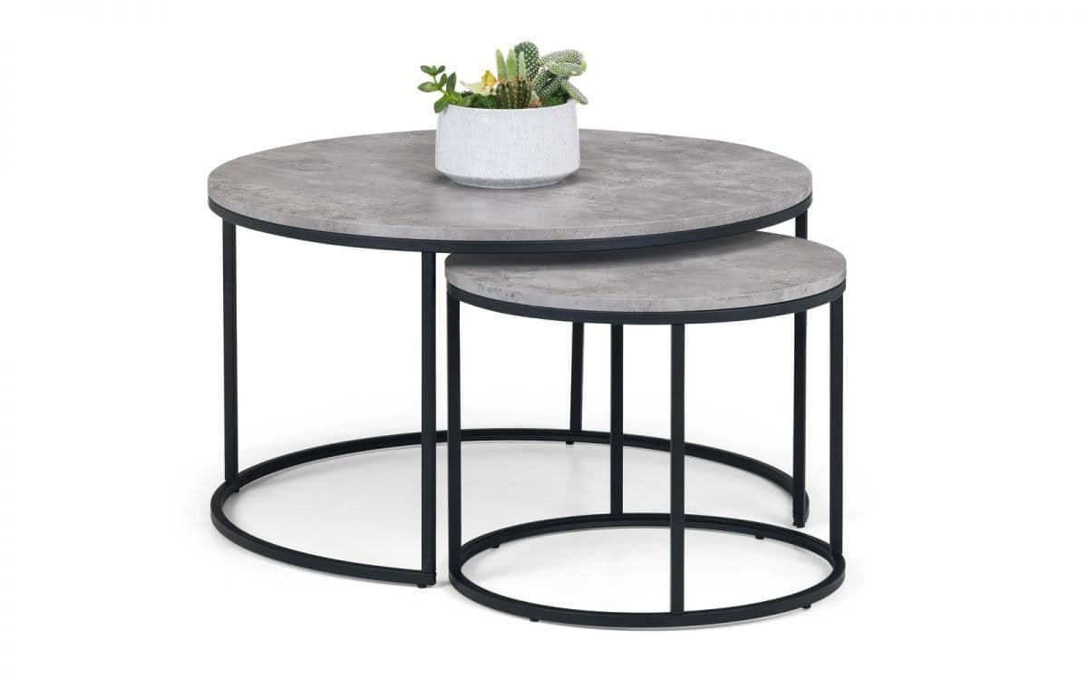 Sawmill Nesting Coffee Table - Concrete Grey - Image 2