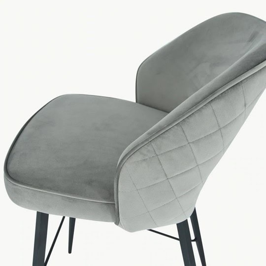 Sutton Stool - Grey Velvet (Set of 2) - Image 3