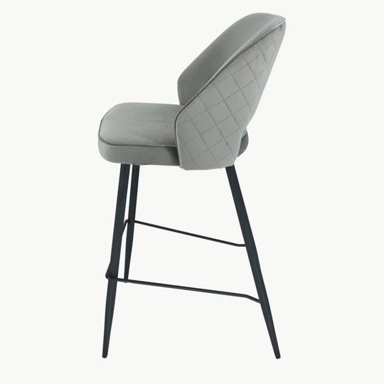 Sutton Stool - Grey Velvet (Set of 2) - Image 4