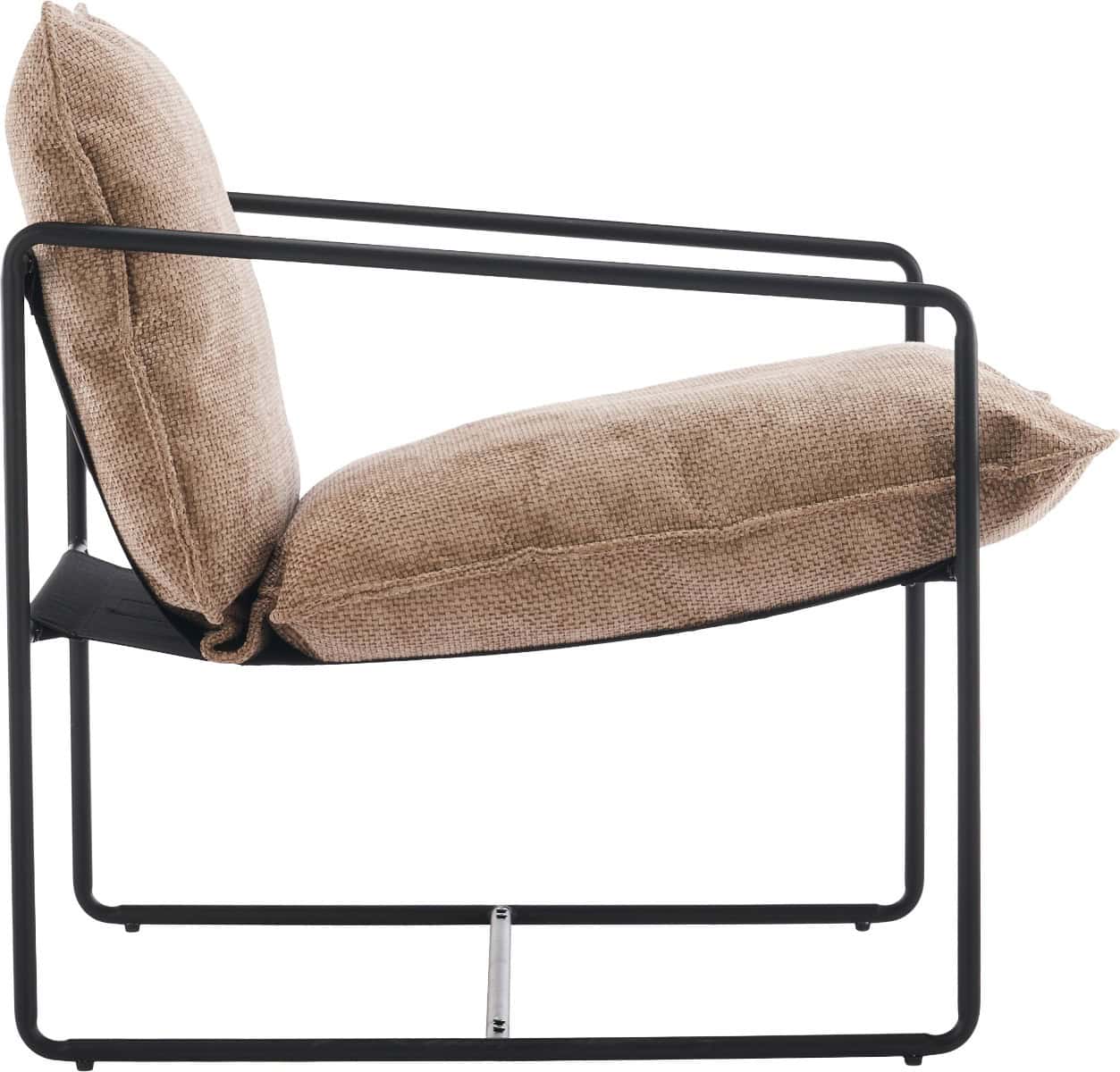 Tivoli Occasional Chair - Black Metal/Champagne Fabric - Image 3