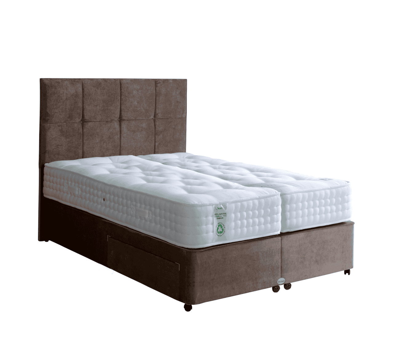 Healthbeds 6ft Ultimate Natural 3000 2 Drawer Zip & Link Bed - Image 3