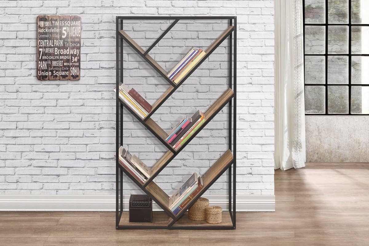 Urban Rustic Diagonal Bookcase - Image 2