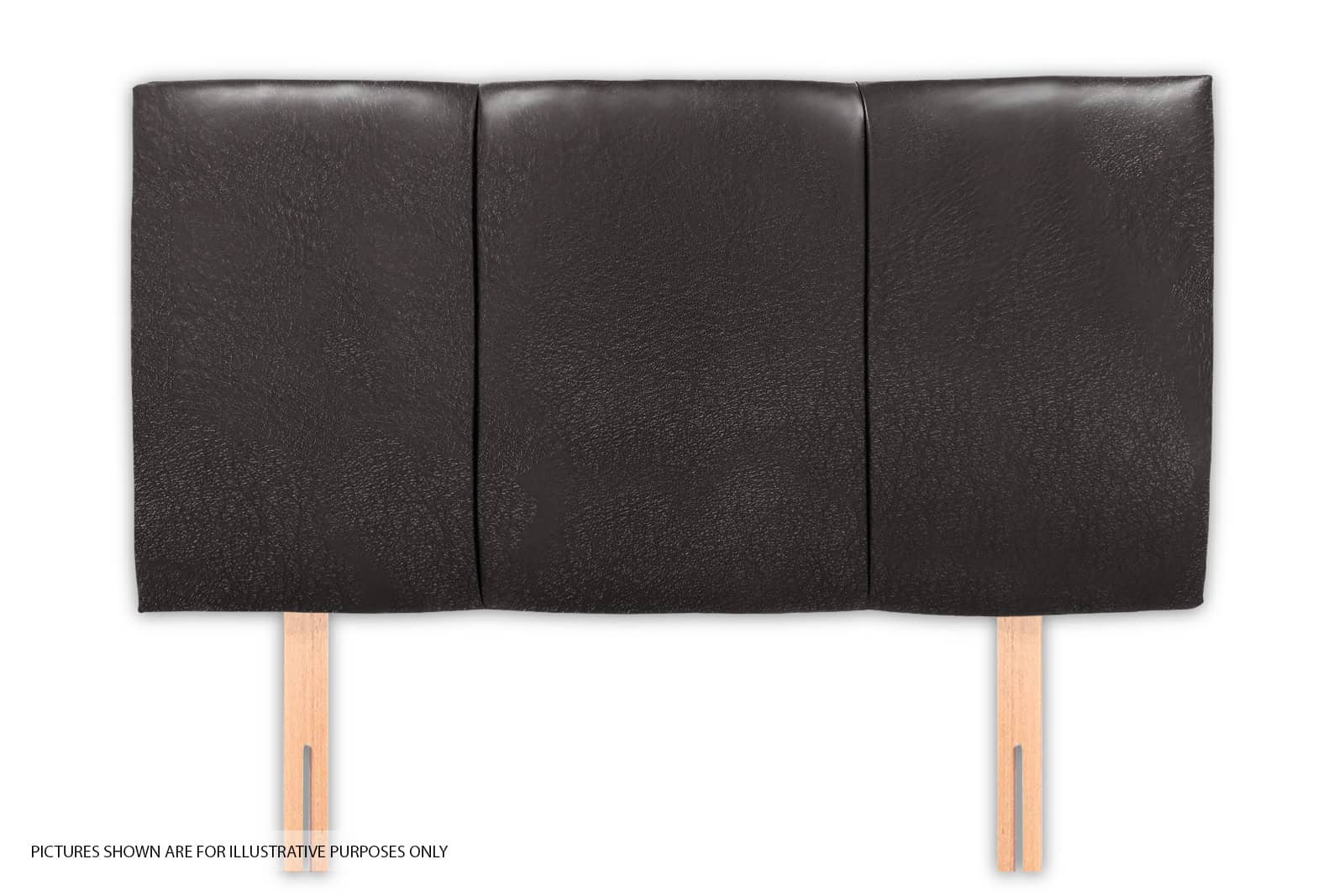 Granada 4ft6 Headboard – Black Faux Leather