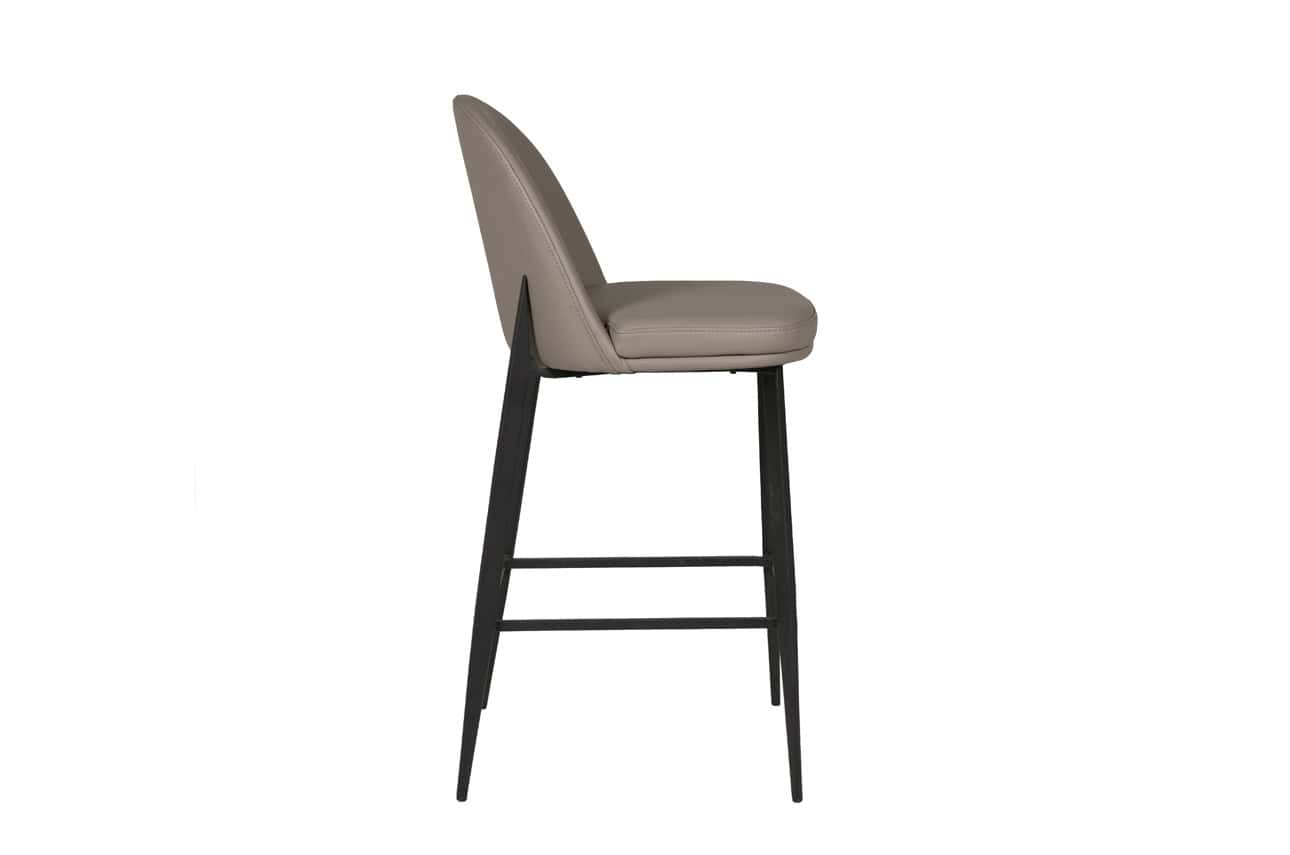 Valent Bar Chair - Grey Leather - Image 3
