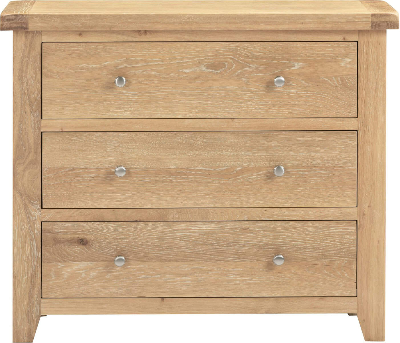 Windsor 3 Drawer Chest - Natural Oak - Image 3