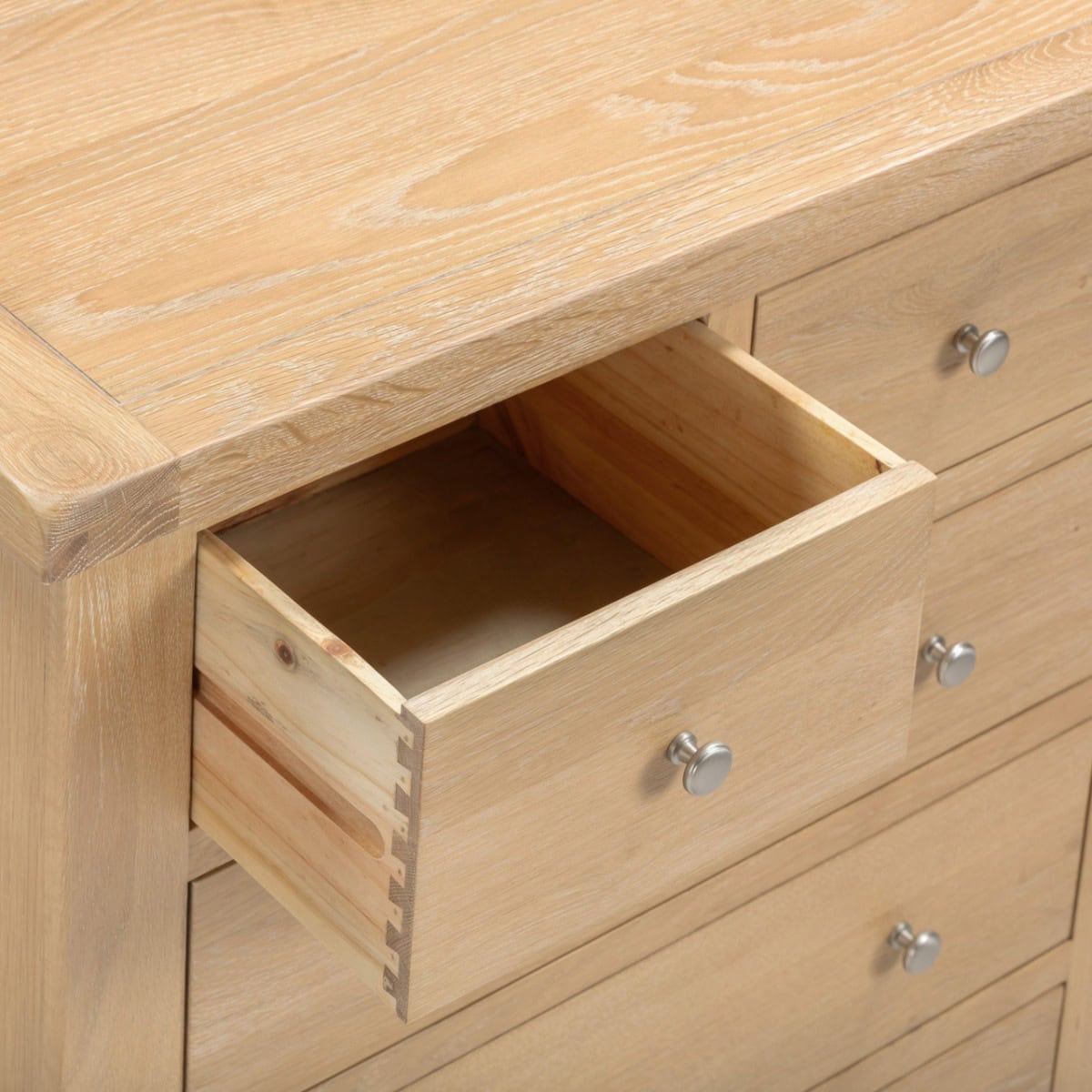 Windsor 3+2 Drawer Chest - Natural Oak - Image 5