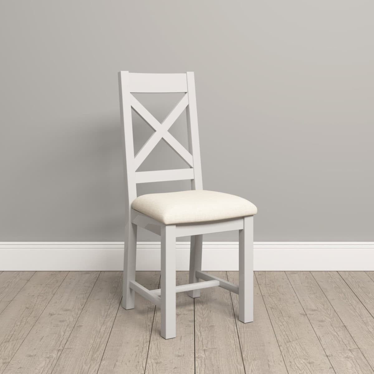 Windsor Cross Back Dining Chair (x2 Per Box) – Ivory