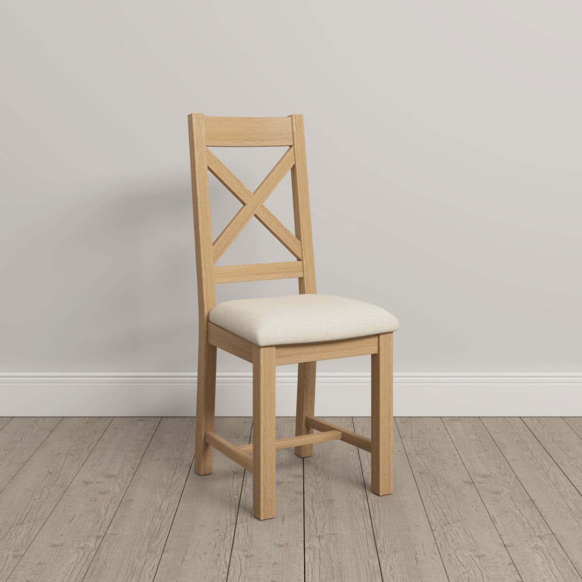 Windsor Cross Back Dining Chair (x2 Per Box) – Natural Oak