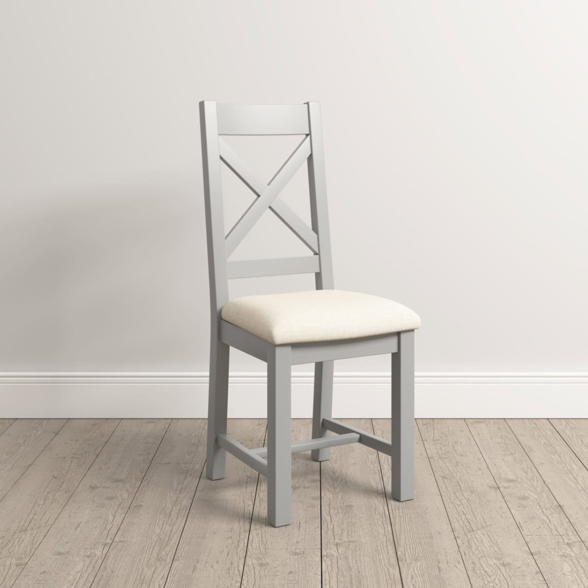 Windsor Cross Back Dining Chair (x2 Per Box) – Pebble Grey
