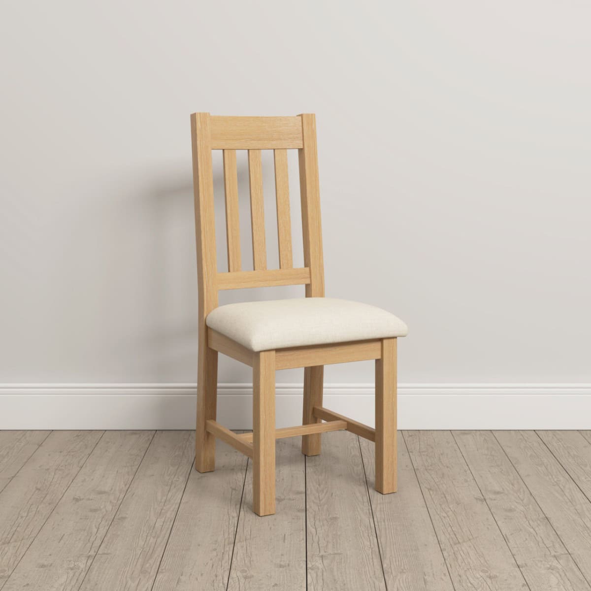 Windsor Slatted Back Dining Chair (x2 Per Box) – Natural Oak