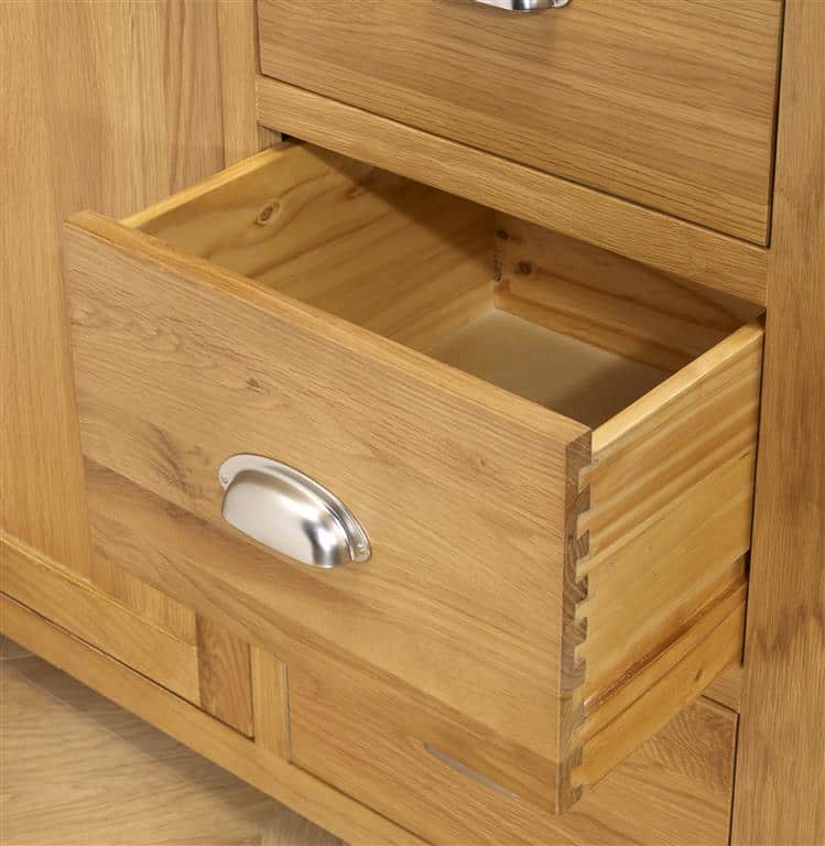 Woburn 1 Door 5 Drawer Wardrobe - Oak - Image 3