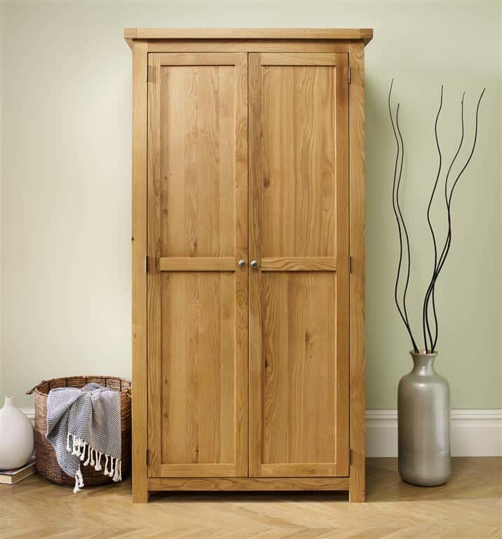 Woburn 2 Door Wardrobe - Oak - Image 2