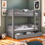 Kids Avenue Estella Grey Bunk Bed with Drawer - Image 2