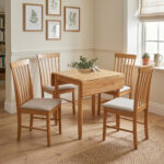 Cologne Square Drop Leaf Dining Set (4 Chairs) - Image 3