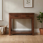 Andorra Acacia 2 Drawer Console Table - Image 2