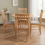 Cologne Round Drop Leaf Dining Set (4 Chairs) - Image 2
