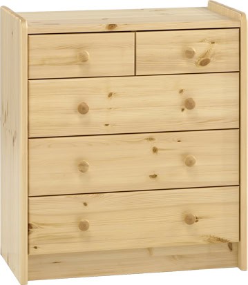 For Kids 2+3 Chest of Drawers – Natural Pine