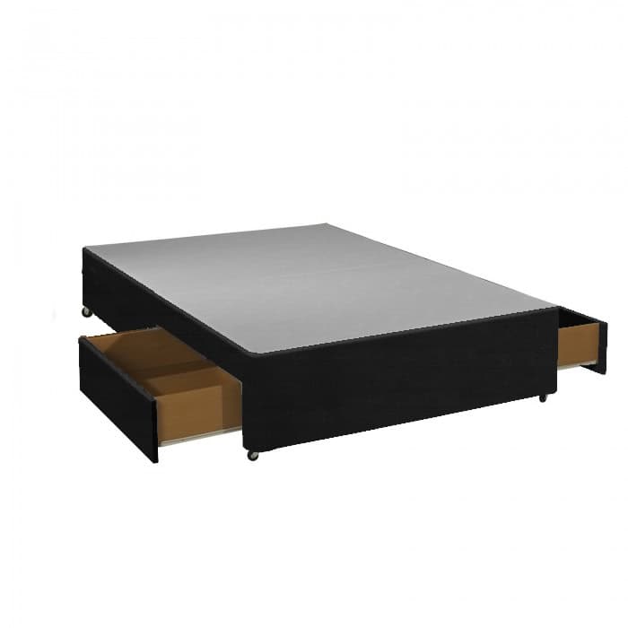 Apollo 4ft6 Azzure Black 2 Drawer Divan Base