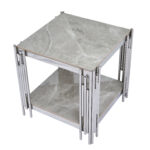 Belini End Table - Sintered Stone & Stainless Steel - Image 3